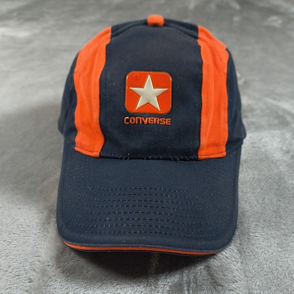 Vintage Converse Baseball Hat‎ Cap Blue Orange Strapback Dad Chuck Taylor Y2K